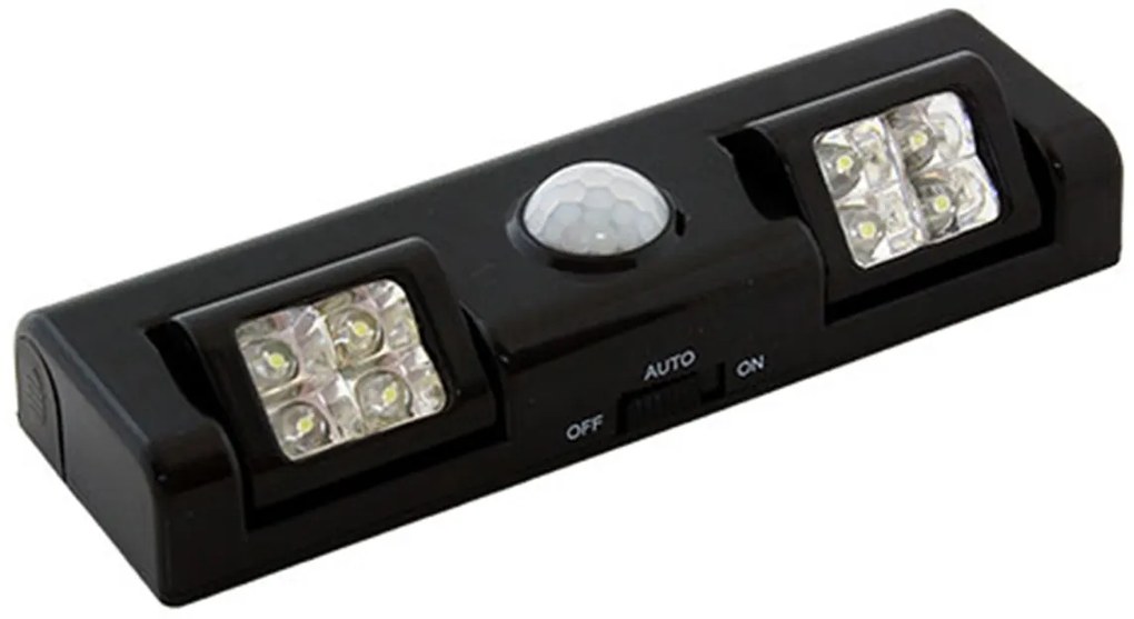 APT ZD26B Osvetlenie s pohybovým senzorom 8 LED, 3x AA - čierne