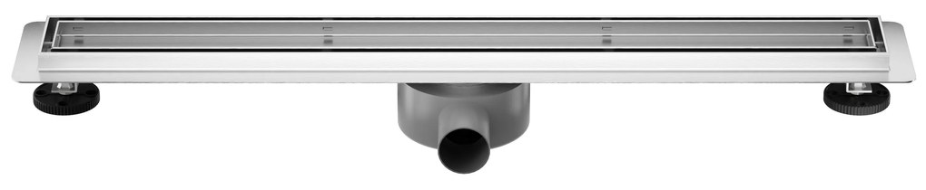 CERANO Cerano, Lineárny odtokový žľab 2v1 70 cm s otočným sifónom o 360°, chrómová, CER-CER-414926