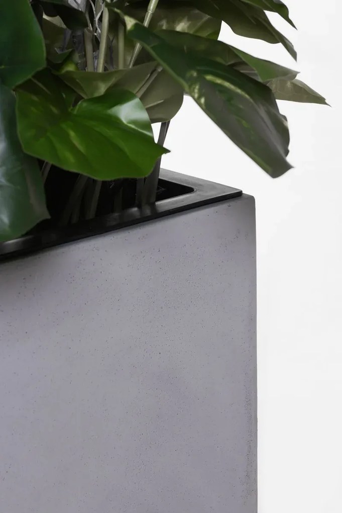 Kvetináč ELEMENTO, sklolaminát, šírka 59 cm, sivá