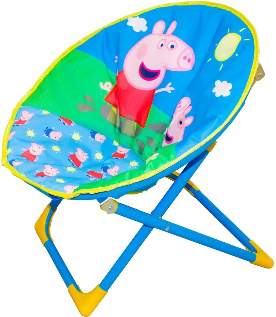 Detské skladacie kreslo PEPPA PIG, modré