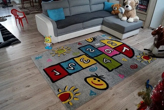 Detský koberec Kids preskakovačka – viacfarebný, 100% PP Rozmer: 140x190 cm