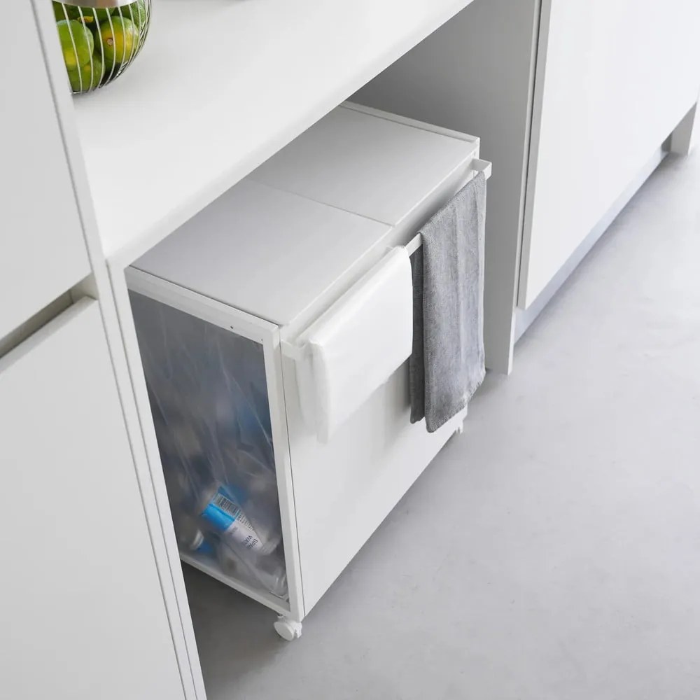Biely kovový odpadkový kôš na triedený odpad Tower – YAMAZAKI