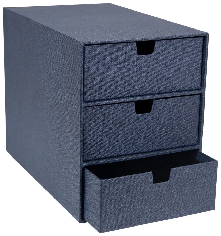 Modrý zásuvkový box s 3 zásuvkami Bigso Box of Sweden Ingrid