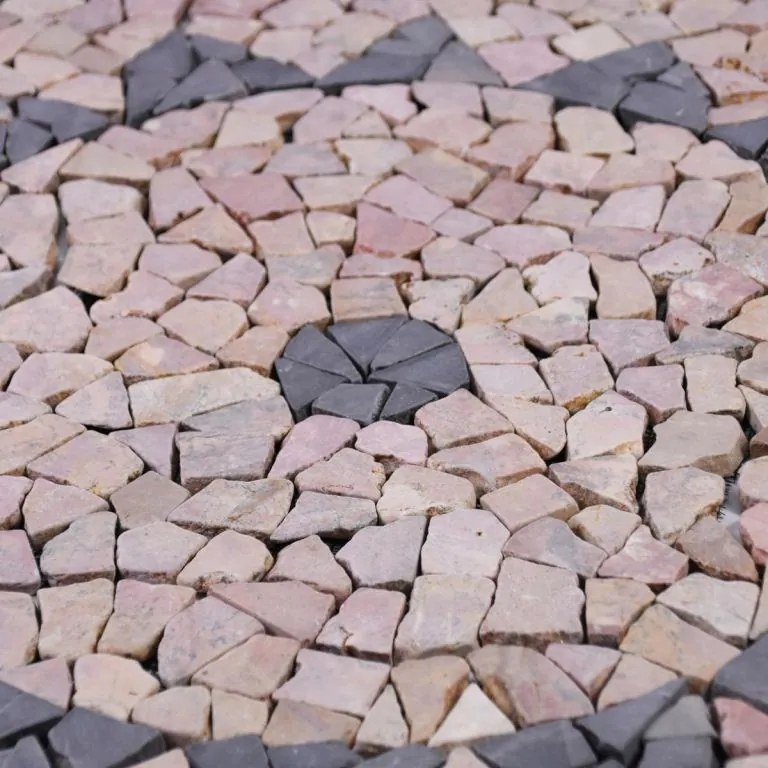 Mramorová mozaika, motív slnka, 90 x 90 cm