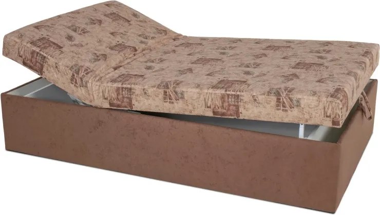 Polohovacia posteľ Alex 120, hnedá (č.213/49 , matrace A do 90 kg)