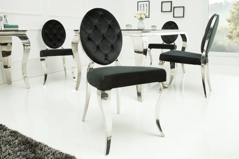 Dizajnová stolička Modern Barock čierna