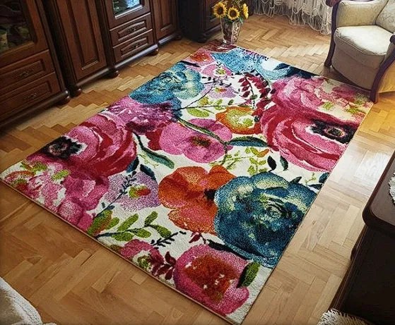 Moderný viacfarebný koberec Magic Zahrada s kvetinový vzorom Rozmer: 250x300 cm