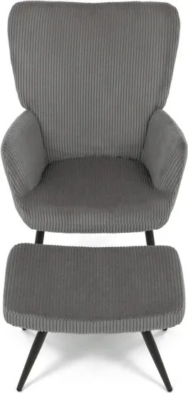 Kreslo sivé s podnožkou AK-L7285 GREY6