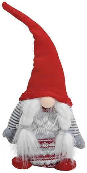 Pani škriatková so vzorovaným svetrom 38 cm