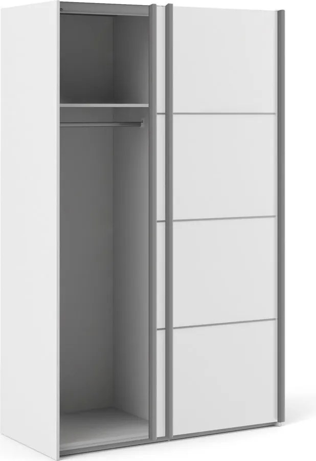 Biela šatníková skriňa Tvilum Verona, 122 x 202 cm