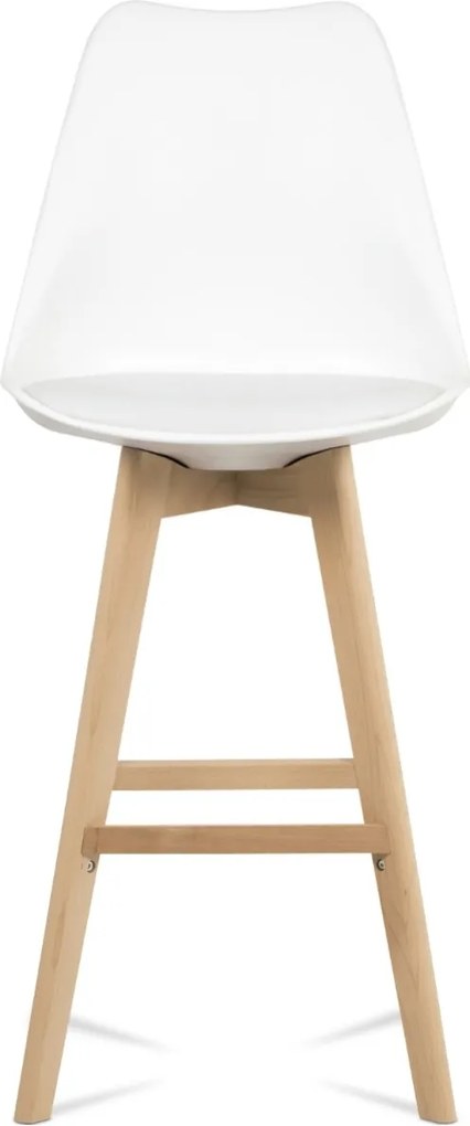Sconto Barová stolička JULIETTE biela/buk