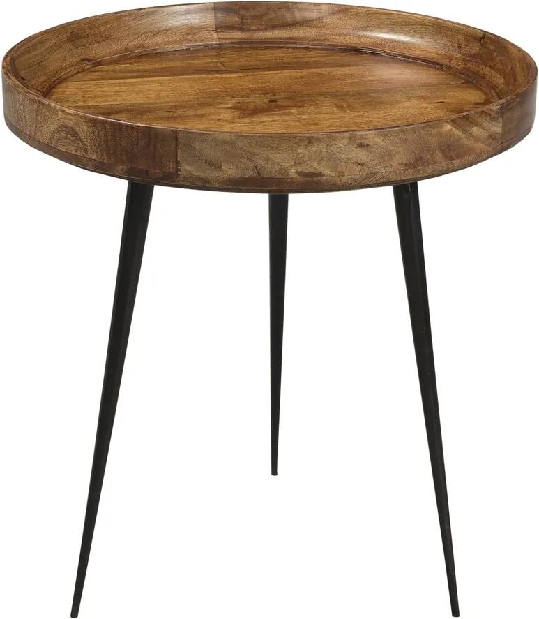 Bighome - Príručný stolík ROUNDY 50 cm -hnedá