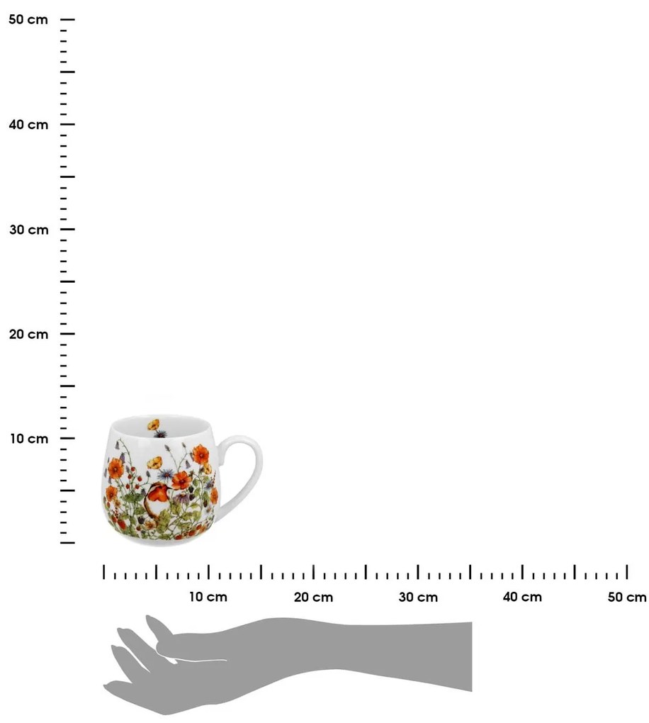 Porcelánový hrnek BARYLKA WILD BIRDS 430 ml bílý