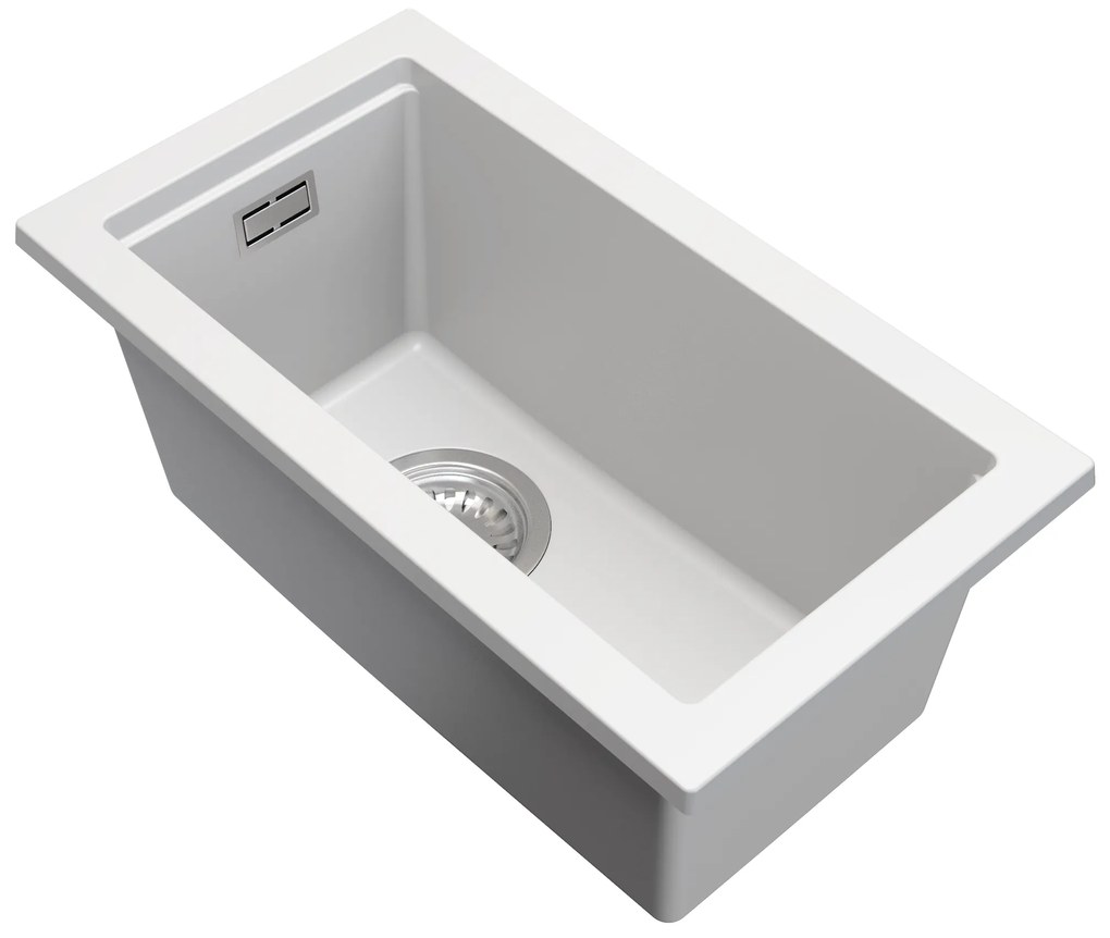 Gamma Decor 2850, 1-komorový granitový drez 280x500x207 mm, biela, GMA-ZLE000160