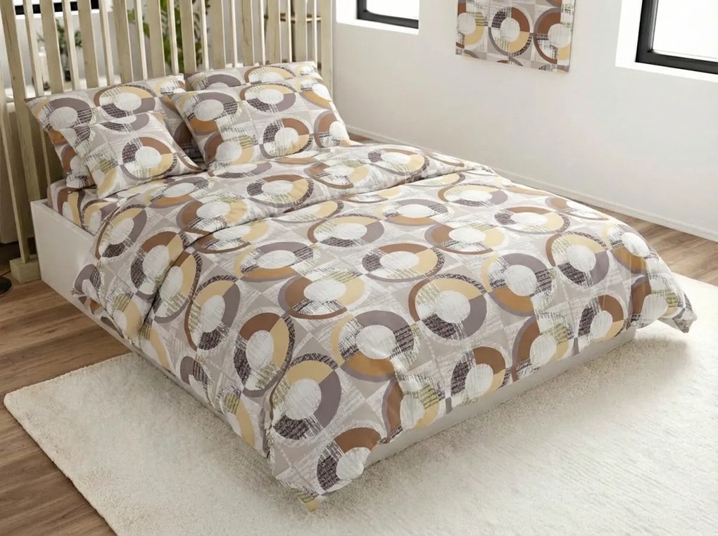 Obliečky z mikrovlákna CIRELLO hnedo-sivé Rozmer obliečky: 70 x 90 cm | 140 x 220 cm