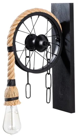 Nástenné svietidlo EREBOS 1xE27/40W/230V čierna/hnedá