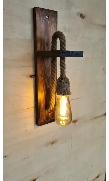 Nástenné svietidlo AHSAP 1xE27/40W/230V borovica orech