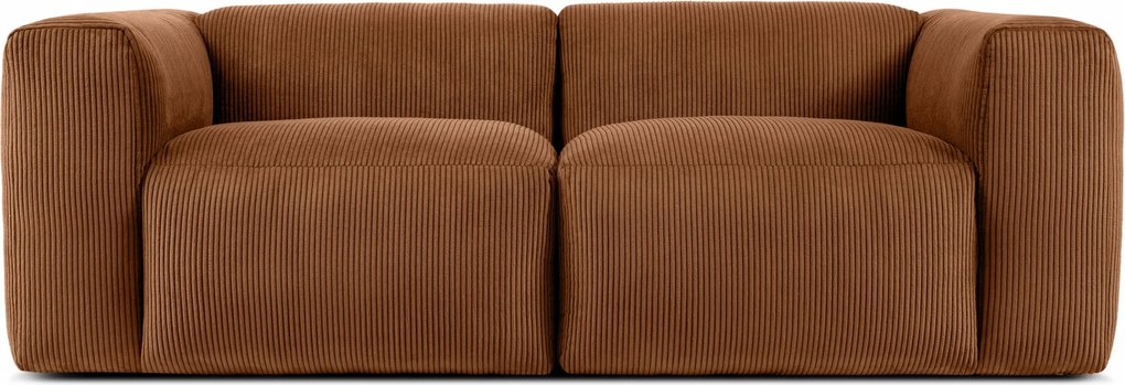 Modulárna dvojmiestna pohovka s roštom Konsimo Buffo, červená