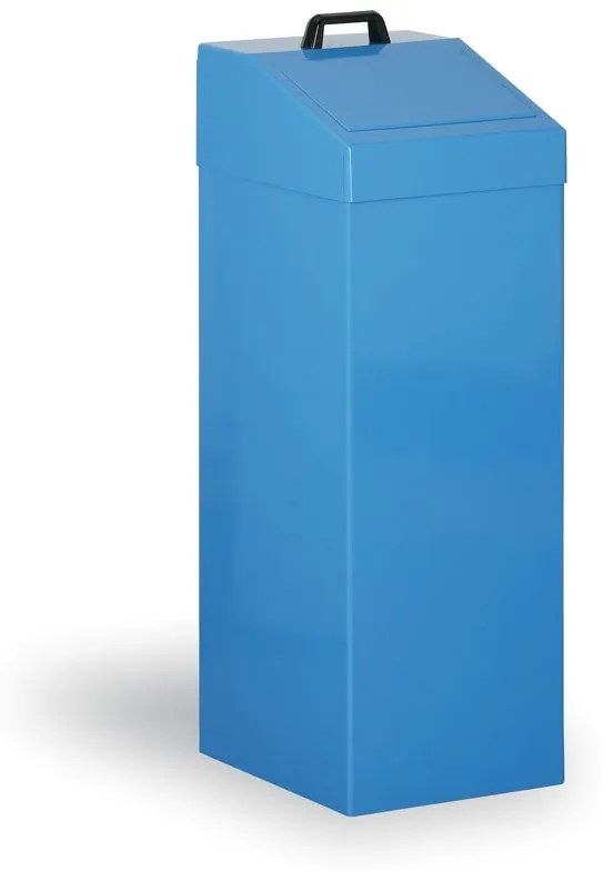 Kovový odpadkový kôš na triedený odpad, 100 l, modrý