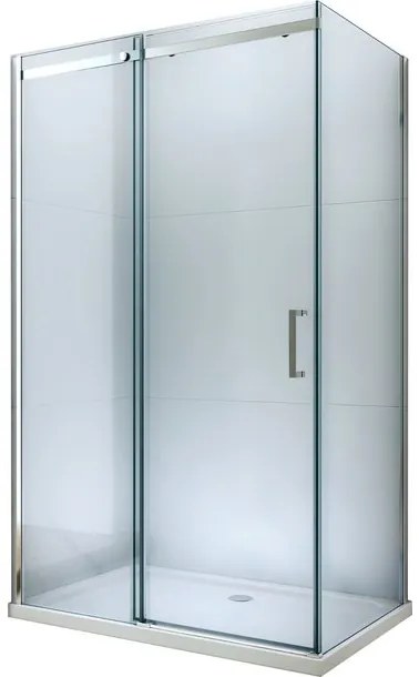 Mexen Omega 3-stenový sprchovací kút 160x90 cm, priehľadná, chrómová, 825-160-090-01-00-3S