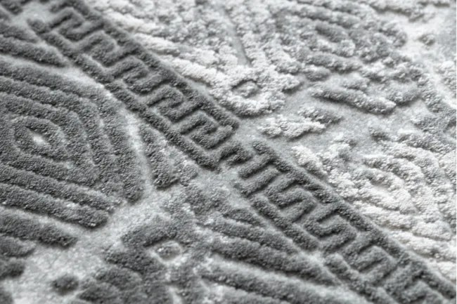 Koberec AKRYL VALS 0W1738 C53 87 Ramka beton, tmavý sivý / svetlý sivý