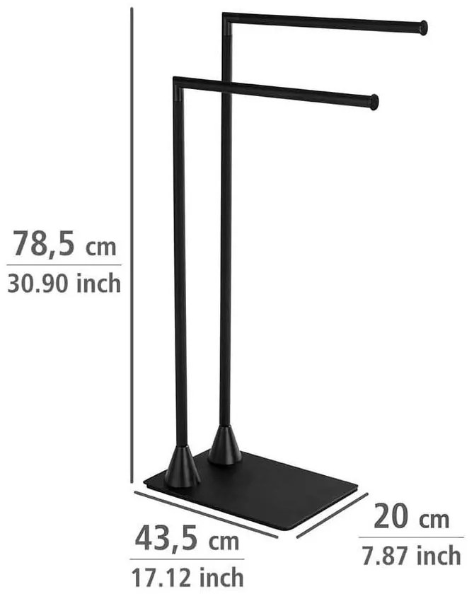 Čierny stojan na uteráky Wenko Hella