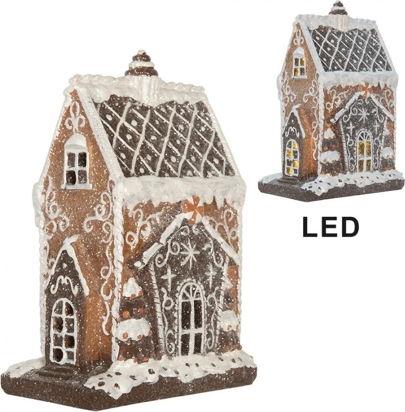 Perníková LED chalúpka Gingerbread Cotti - 15*9*20 cm