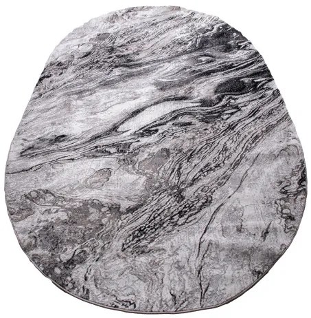 Koberec MAYA PR117 sivý / čierny ovál