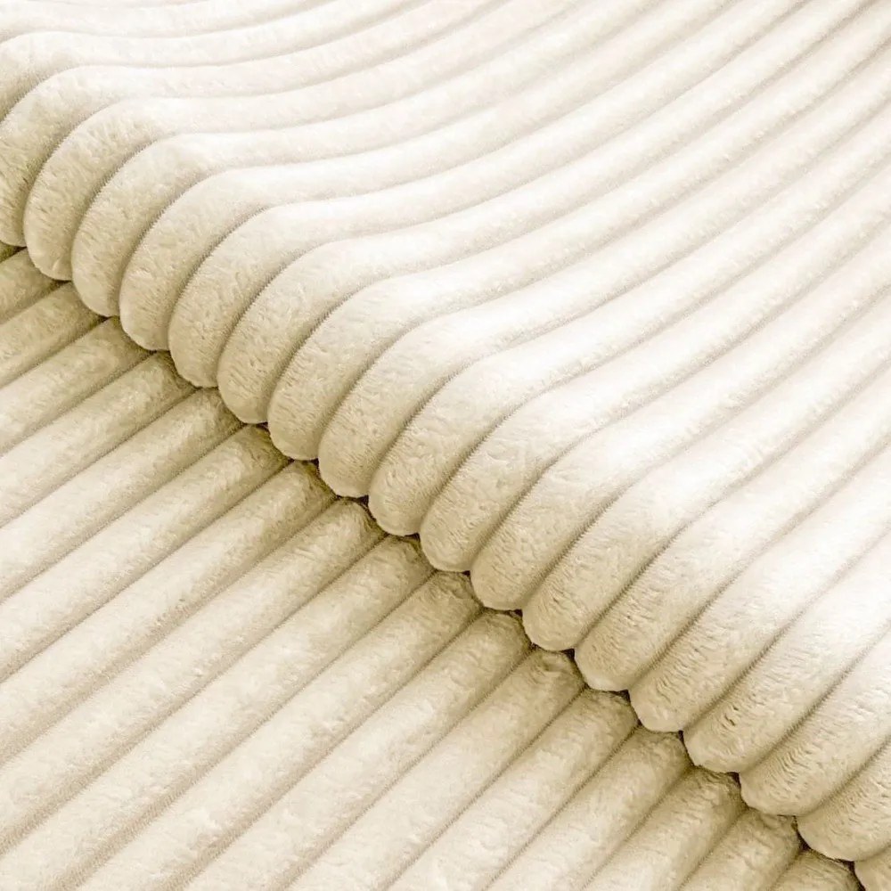 Béžová menčestrová rohová pohovka (ľavý roh/do L) Marbeya – Ropez