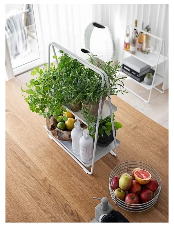 Svetlosivý kovový regál 23x58 cm A-Table - Zone