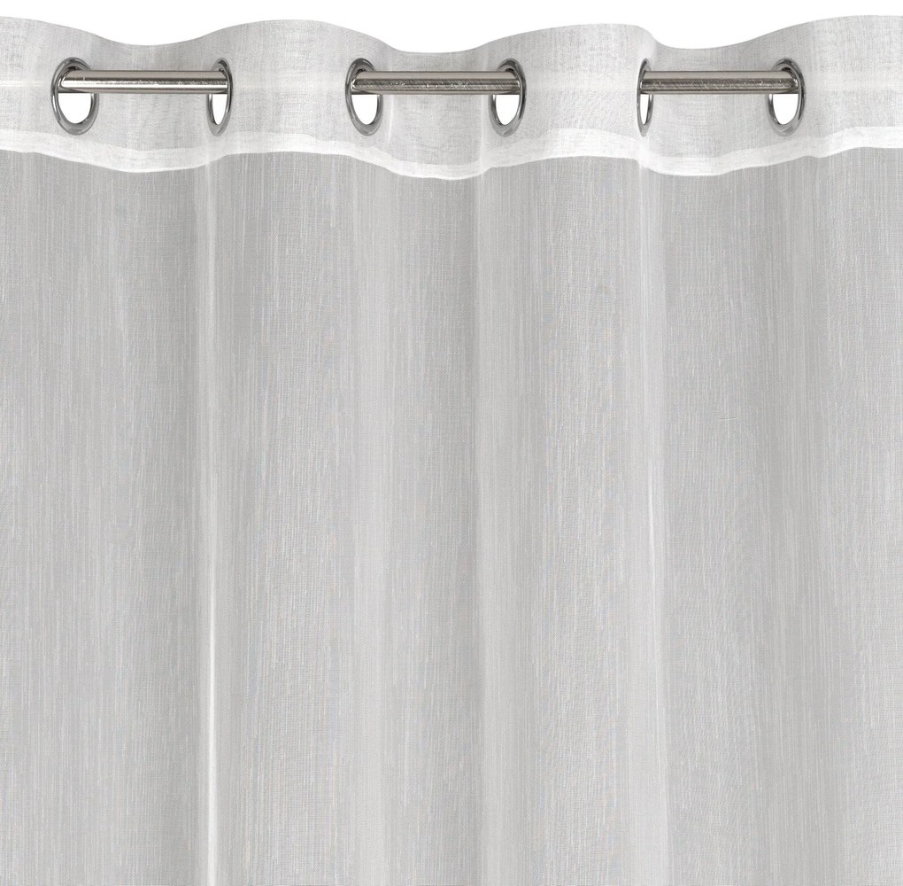 ZÁCLONA NA KRÚŽKOCH NICEA 350X250 CM BIELA