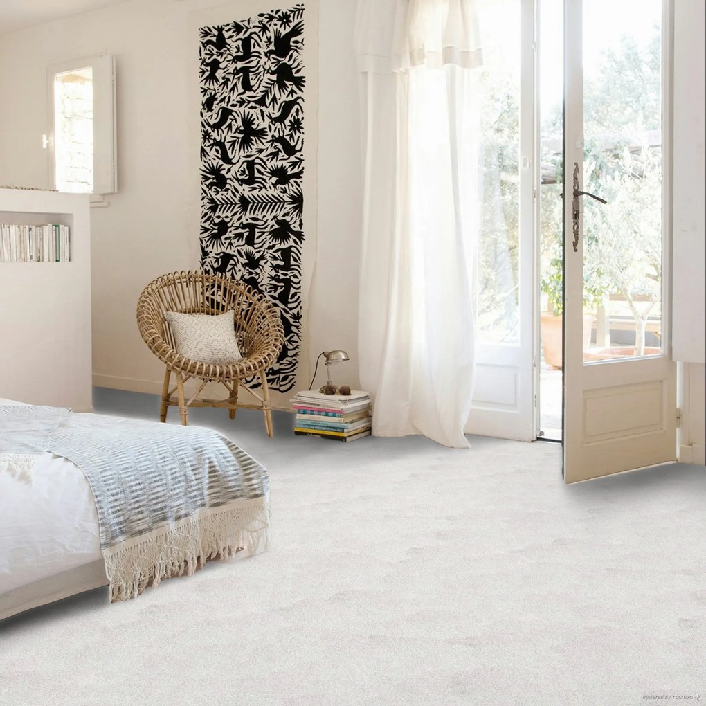 AKCIA: 55x280 cm Koberec metráž Avelino 95, šíře, biela, fusion back, chodba / predsieň, ITC