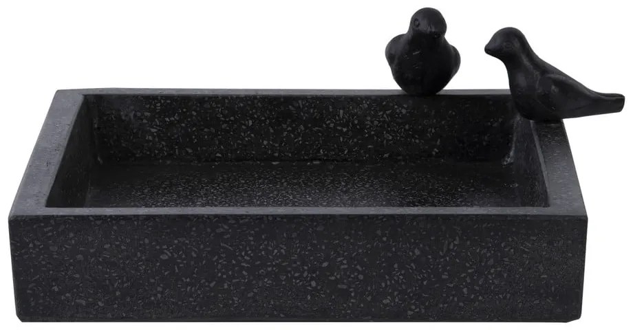 Čierne keramické napájadlo pre vtákov Esschert Design Eve