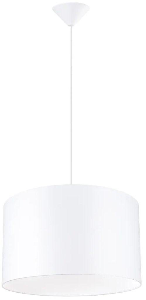 Závesné svietidlo Nova, 1x biele textilné tienidlo, (fi 40 cm)