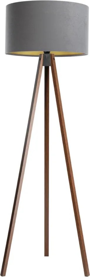 Stojacia lampa STANDART 1xE27/60W/230V šedá/wenge