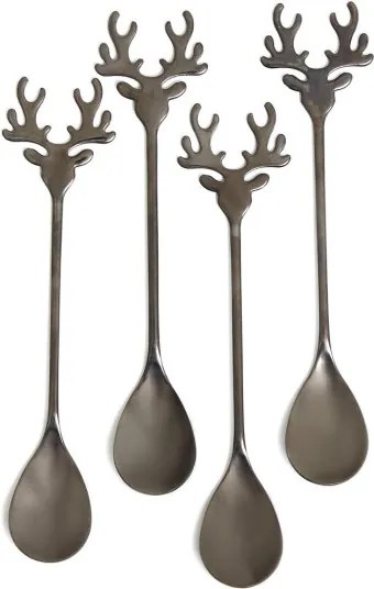 Sada lyžiciek REINDEER čierna 868332 (4 ks)