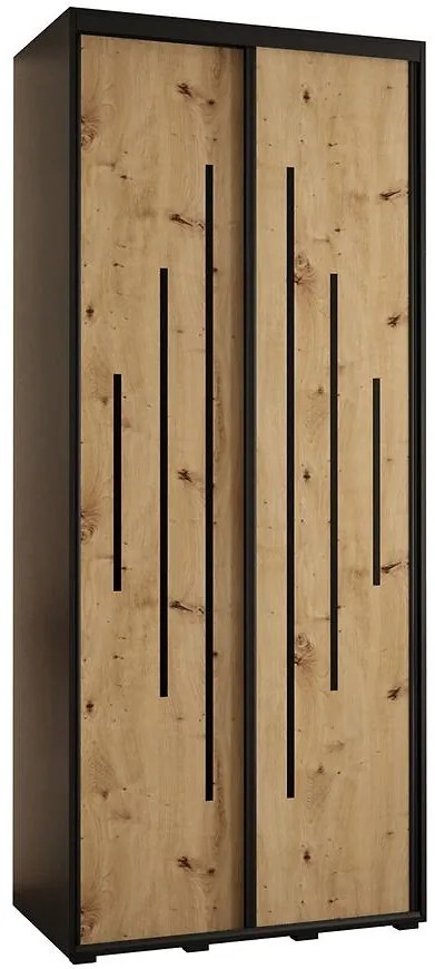 Skriňa 45 Canaris 12 100 čierna/artisan/čierna