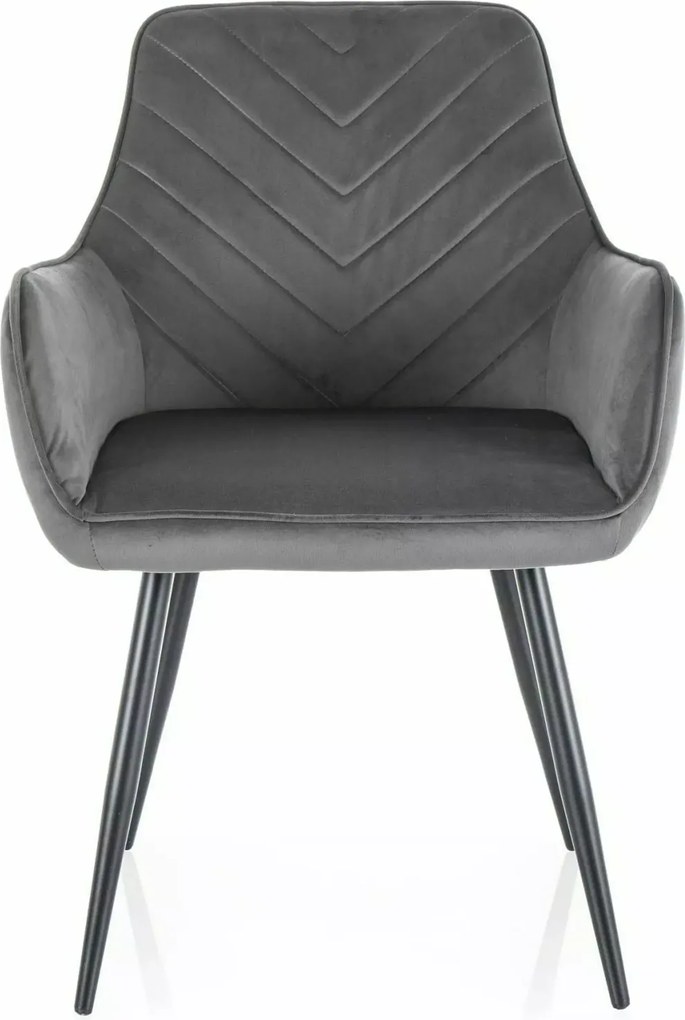 SI Fig Velvet stolička sivý