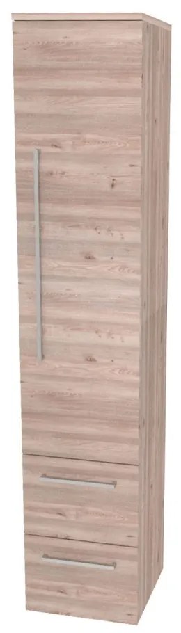 Mereo, Mereo Bino, kúpeľňová skrinka vysoká 163 cm, pravá, Multidecor, Dub Nelson, MER-CN698DNLS