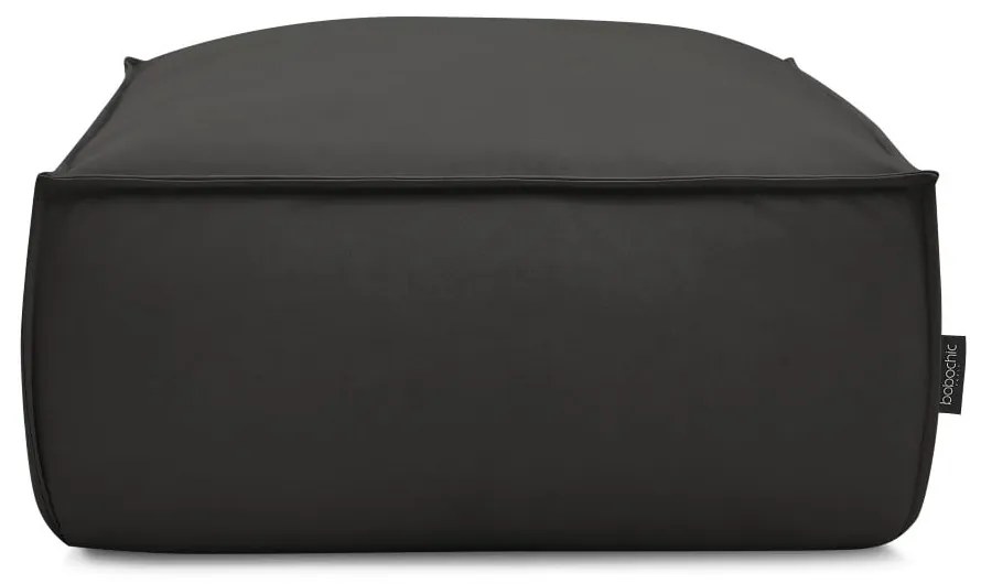 Čierna podnožka z imitácie kože Boheme – Bobochic Paris