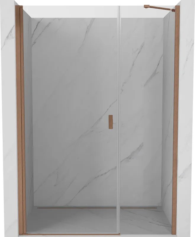 Mexen Mist-B, 1-krídlové sprchové dvere 105 cm, číre sklo, medený matný profil, 8A2-105-001-65-00