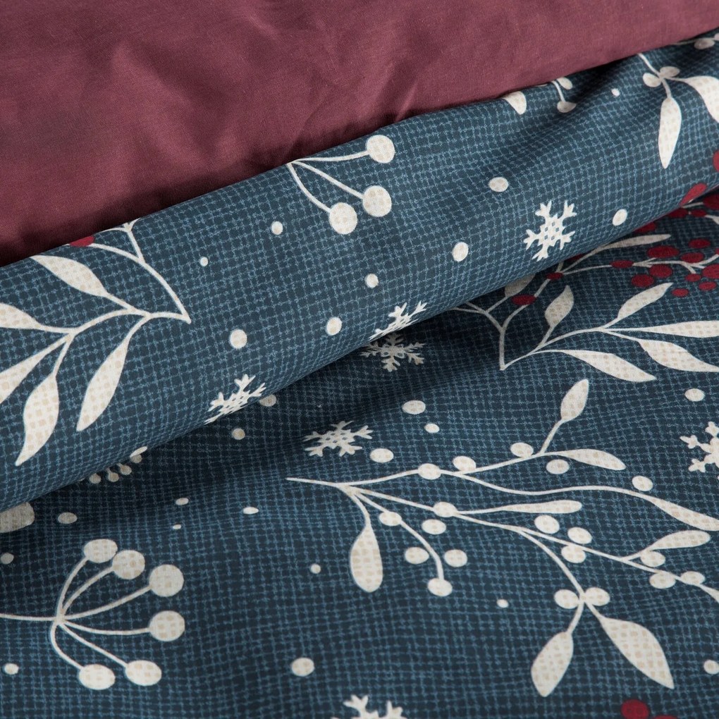 VIANOČNÉ RENFORCÉ OBLIEČKY KRISTY 200X220 CM, 2 KS 70X80 CM VZOROVANÉ