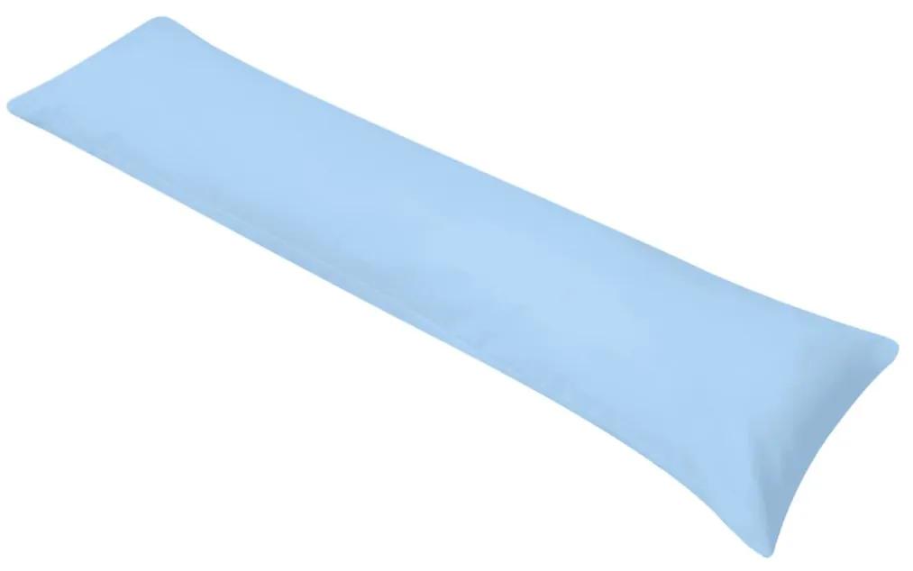 vidaXL Tvarovaný vankúš pre spanie na boku, 40x145 cm, modrý