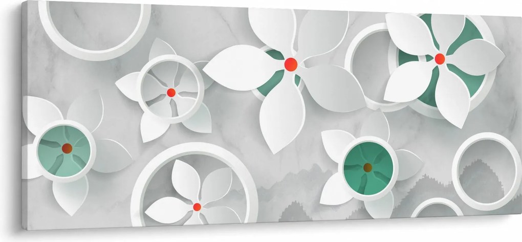 Obraz kvetinové abstrakcie (120x50 cm)