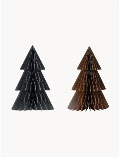 Súprava vianočných ozdôb z papierovej látky Wood, 2 diely