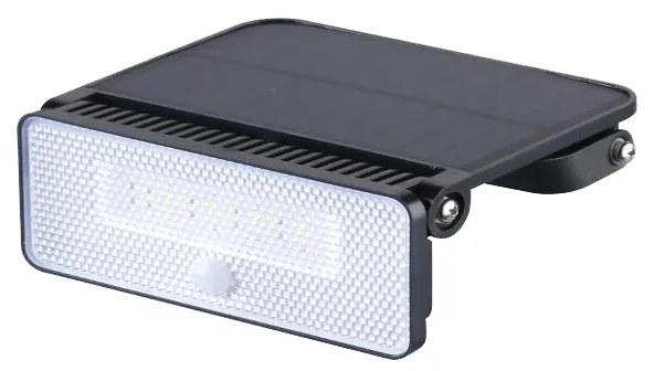 ACA Lighting LED solárny reflektor so senzorom pohybu STORM 12W/4000K/1600Lm/IP54/Li-on 3,7V/4,4Ah
