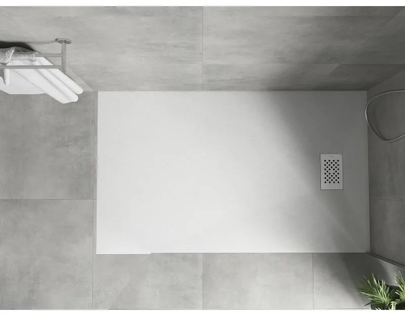 Mexen Hugo, obdĺžniková sprchová vanička SMC 150 x 90 cm, biela, biela krytka, 42109015-W