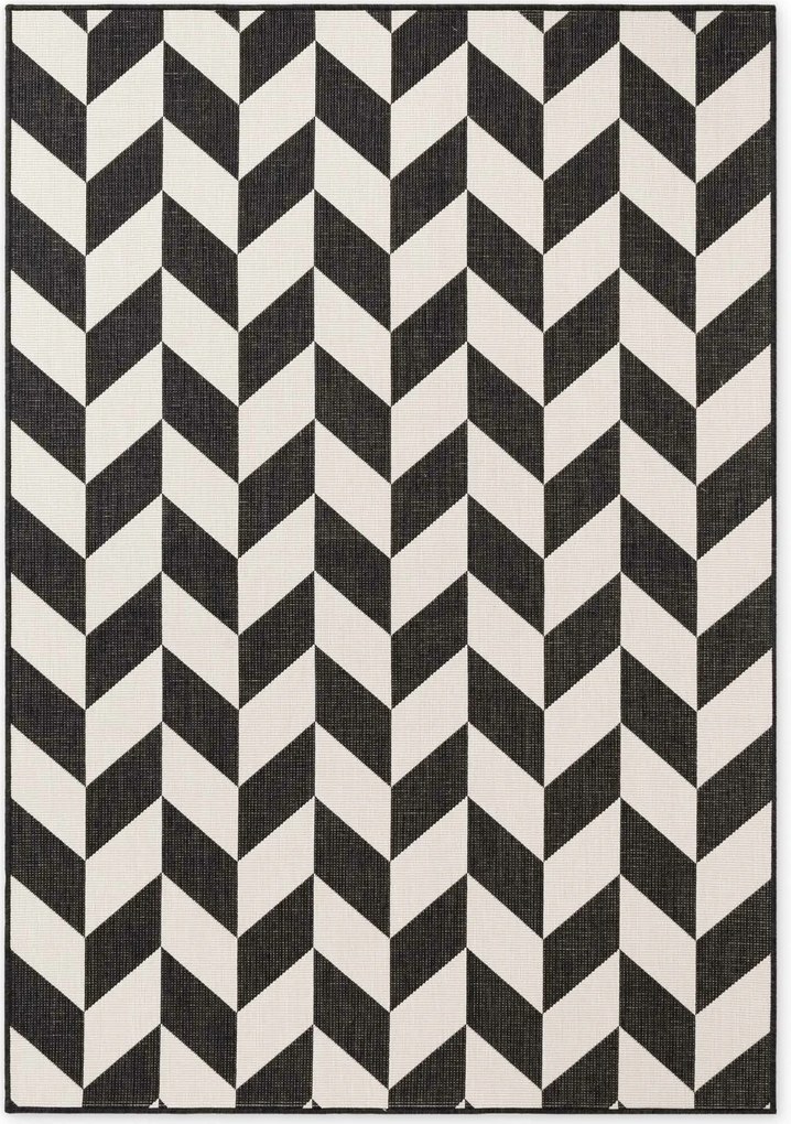 Ted Baker, Kusový koberec Ted Baker Haringey 106378 Black White, 160x230, čiernobiela, chodba / predsieň