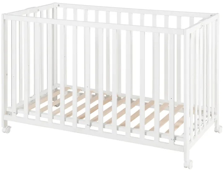 roba Detská skladacia postieľka, 60 x 120 cm (biela) (100340863)