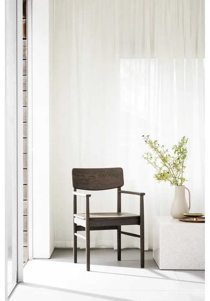 Tmavohnedá jedálenská stolička z dubového dreva Maidstone – Rowico